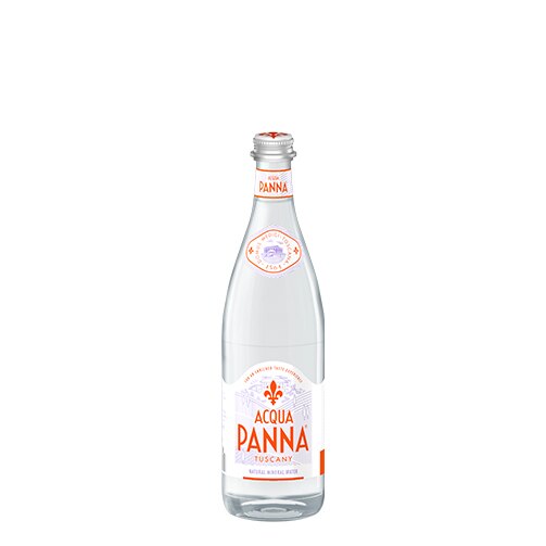 Acqua Panna 75 cl glass water bottle pitch