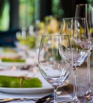 Glasses on Table Set