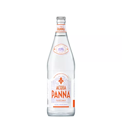 Acqua Panna 1 L glass water bottle front