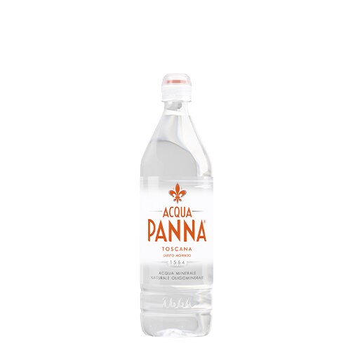Acqua panna Bottiglia di plastica 75 cl e ragazza che scatta un selfie Animazione
