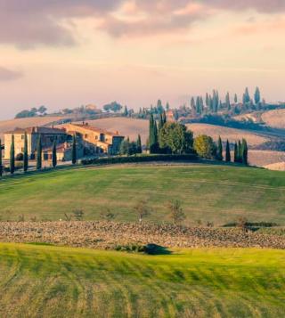 Campagna soleggiata in Toscana