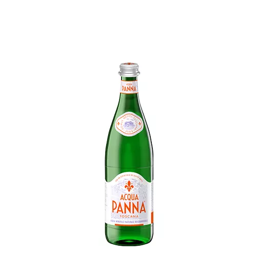 Acqua Panna Bottiglia Vetro verde 75cl prospettiva