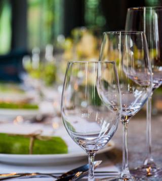Glasses on Table Set