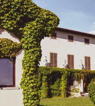Landscape of Tuscany in Villa Panna