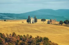 Typical Colourful Hills in Tuscany