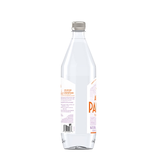 side 2 of 1 liter acqua panna plastic water bottle