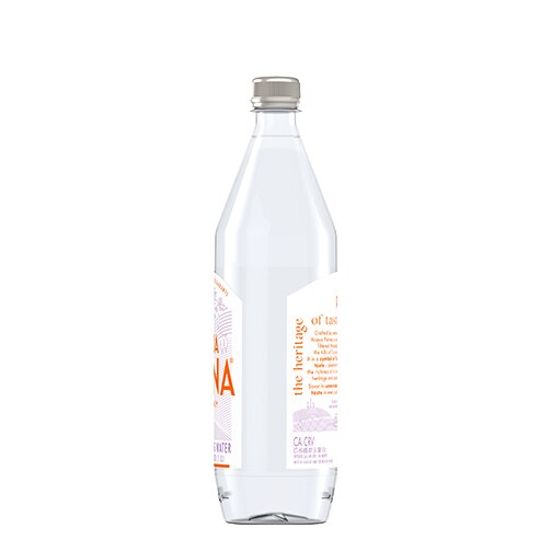 side 1 of 1 liter acqua panna plastic water bottle