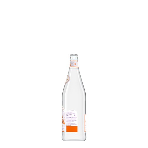 side of acqua panna 500 ml glass water bottle
