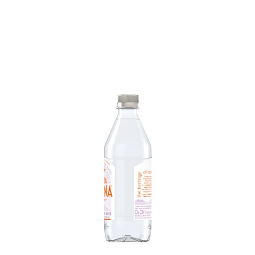 side 1 of 500 ml acqua panna plastic water bottle