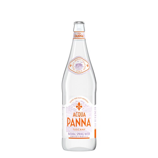 front 1 liter glass bottle acqua panna