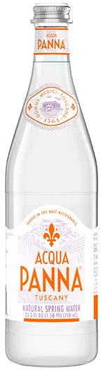 Glass Bottle Acqua Panna Natural Spring Water