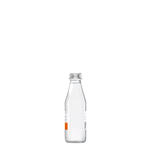 back of 8 oz acqua panna glass water bottle