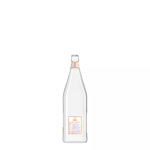 back of acqua panna 500 ml glass water bottle