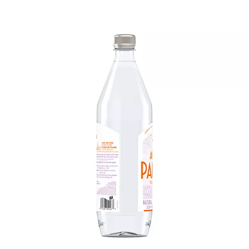 side 2 of 1 liter acqua panna plastic water bottle