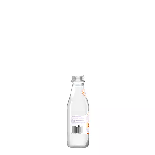 side 2 of 8 oz acqua panna glass water bottle