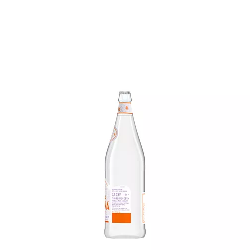 side of acqua panna 500 ml glass water bottle