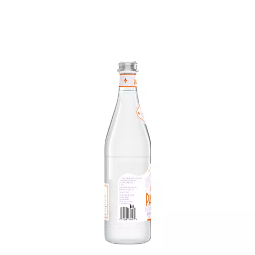 right side of 750 ml acqua panna glass water bottle